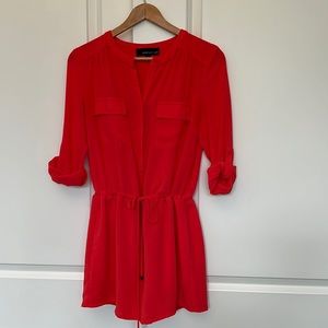 Adelyn Rae Orange Romper